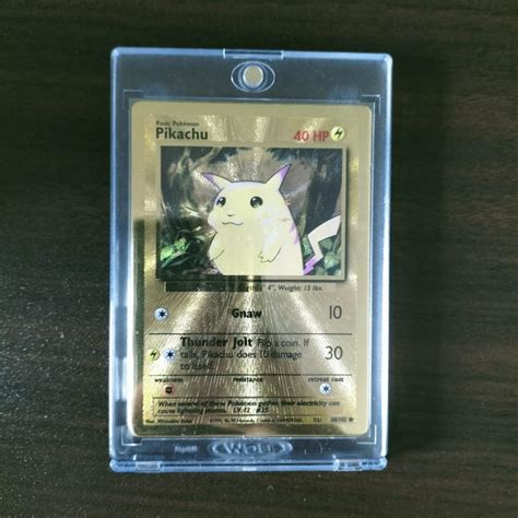 metal gear pikachu box|pikachu gold card.